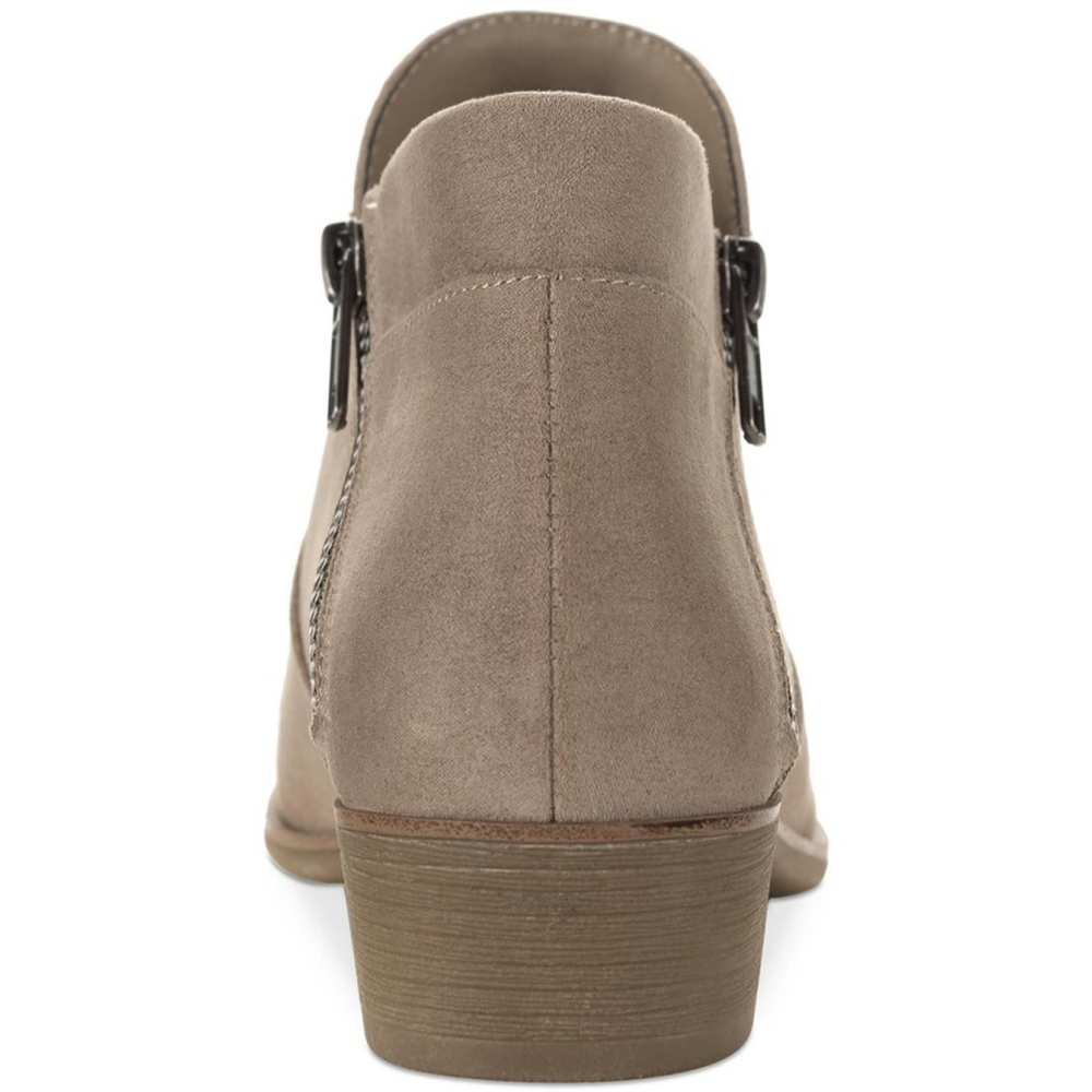Sun + Stone Micro Suede Double Zipper Booties Boots Sz 8 M - Gray Grey - Picture 5 of 16